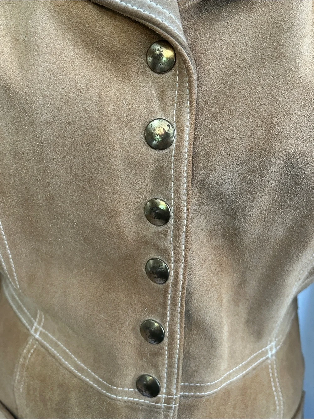 Suede Long Coat - Tan Women's Jacket